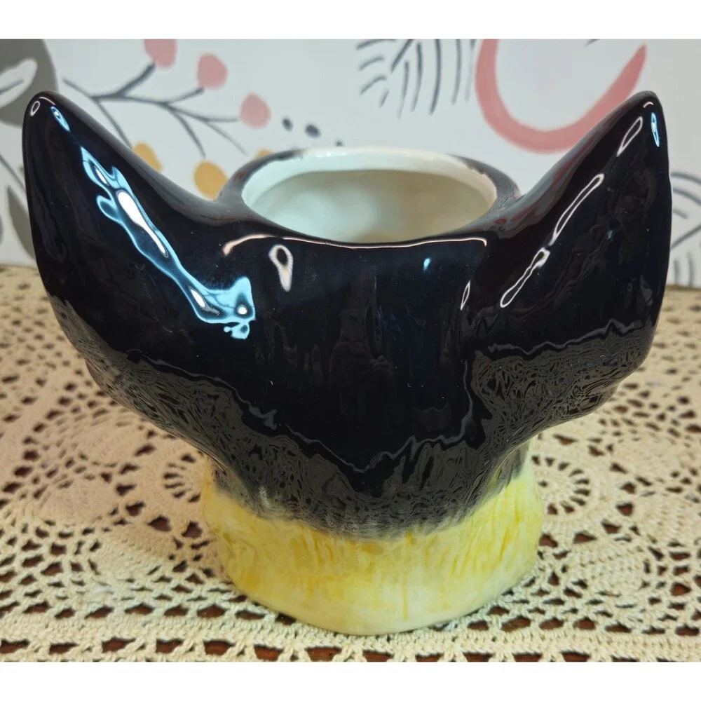 NWT Adorable Ceramic Boston Terrier Dog Planter Versatile Decor